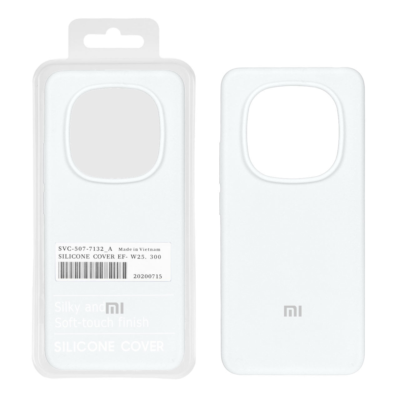 قاب سیلیکونی پاک کنی اورجینال درجه یک Xiaomi Redmi Note 14 Pro 4G - سفید (پک دار)