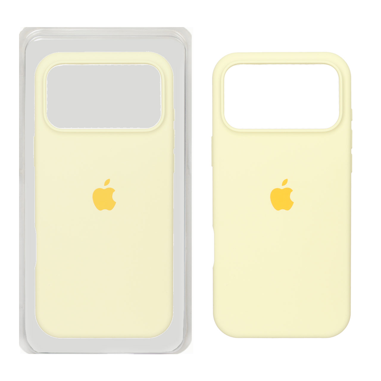 قاب سیلیکونی پاک کنی اورجینال Apple iPhone 17 Pro Max - لیمویی (پک اصلی)