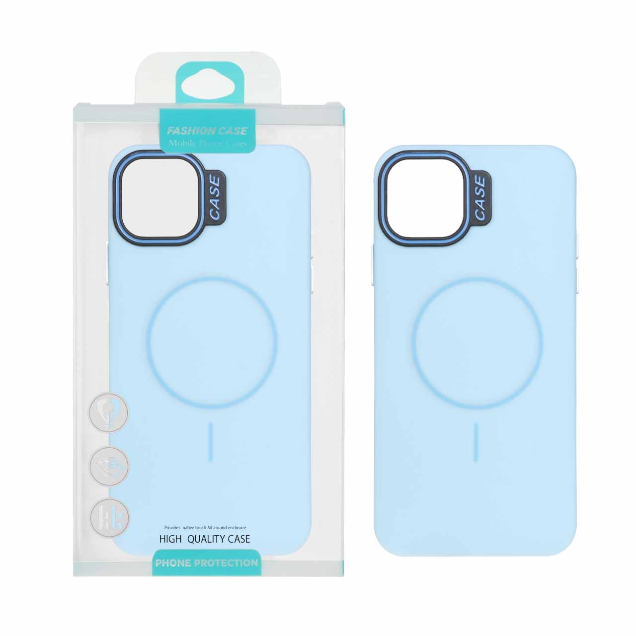 قاب طرح سیلیکون Magsafe پاستیلی Apple iPhone 11 Pro Max - آبی (پک دار)