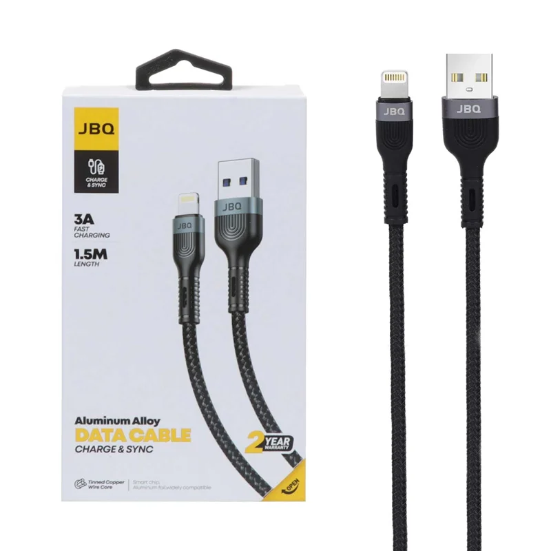 کابل شارژ 1.5 متری فست آیفون JBQ مدل CA-730 - مشکی (گارانتی یکساله رصاصی)