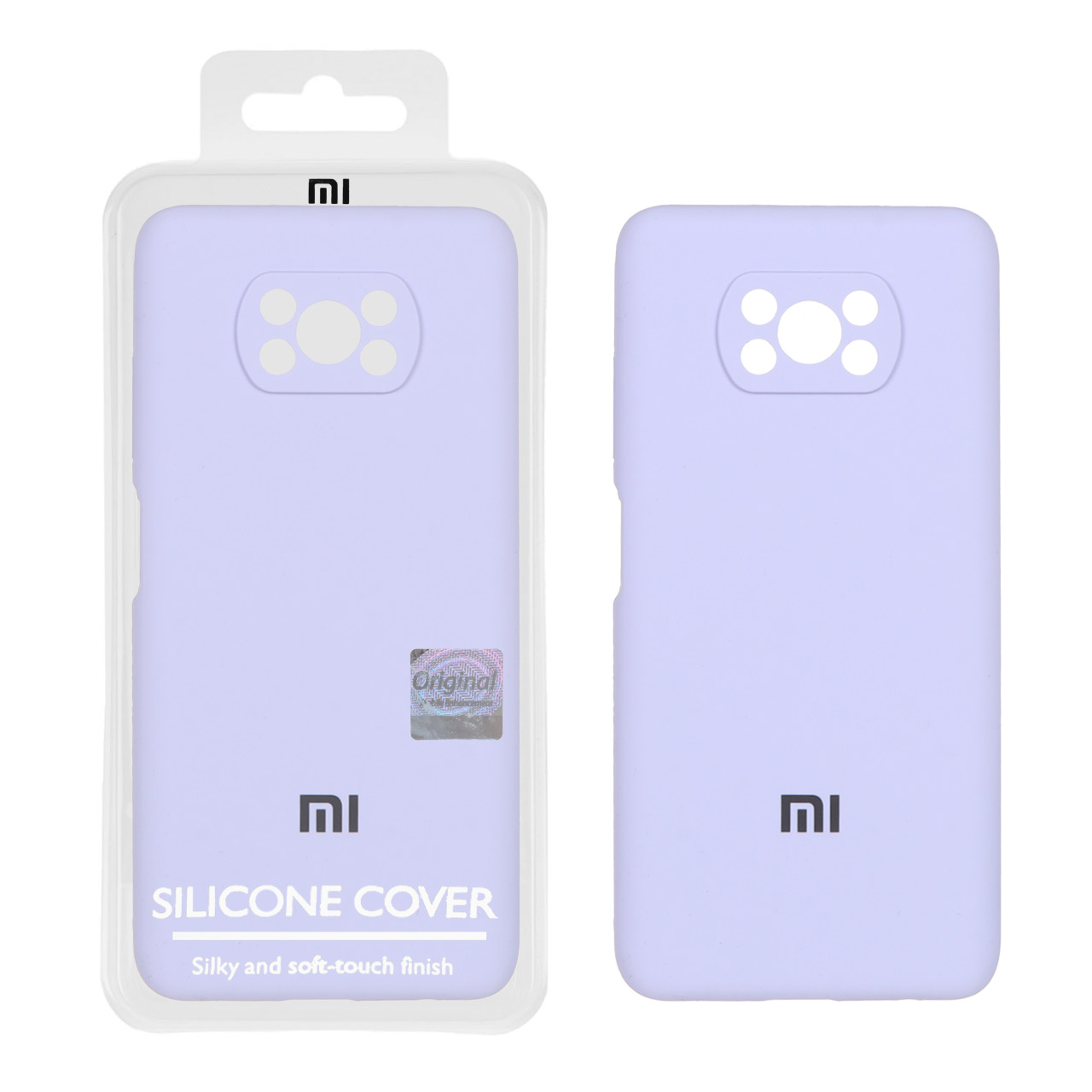 قاب سیلیکونی پاک کنی اورجینال Master Quality مدل Xiaomi Poco X3 / Poco X3 Pro / Poco X3 NFC - یاسی (پک دار)