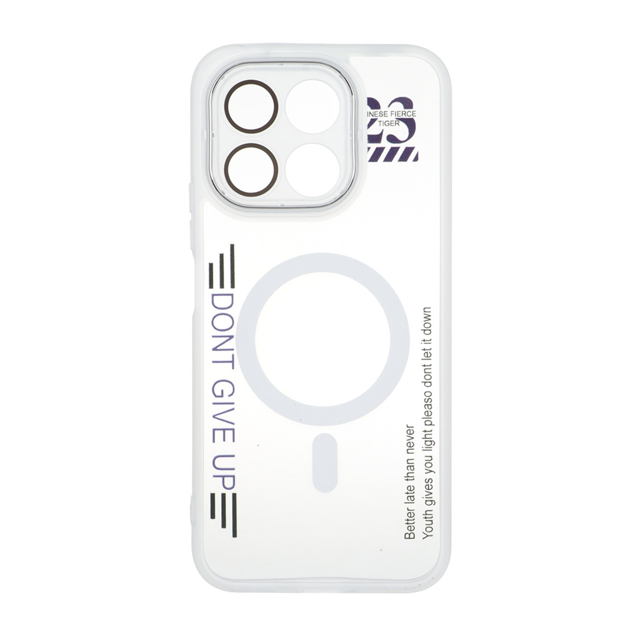 قاب Diamond Space طرح مگ سیف لنز گلس دار Honor X8c - سفید - MPS