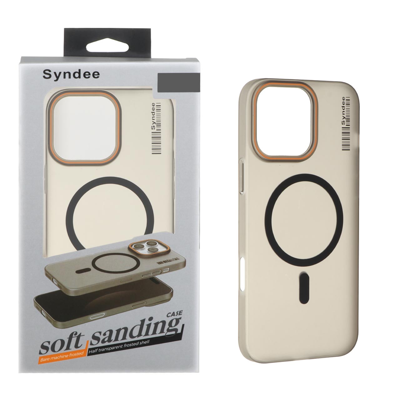 قاب اورجینال Syndee پشت مات MagSafe مدل Apple iPhone 16 Pro Max - مشکی (پک دار)