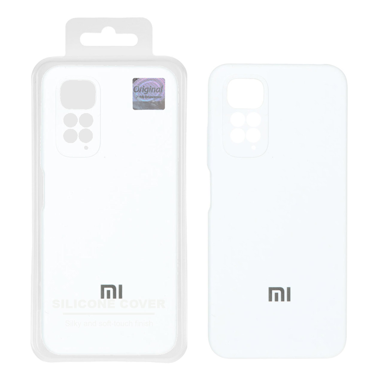 قاب سیلیکونی پاک کنی اورجینال Master Quality مدل Xiaomi Redmi Note 11 4G / Redmi Note 11S - سفید (پک دار)