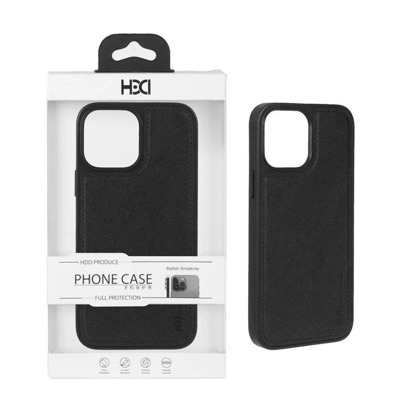 قاب اورجینال HDD دوخت دار Apple iPhone 13 Pro Max - مشکی (پک دار)