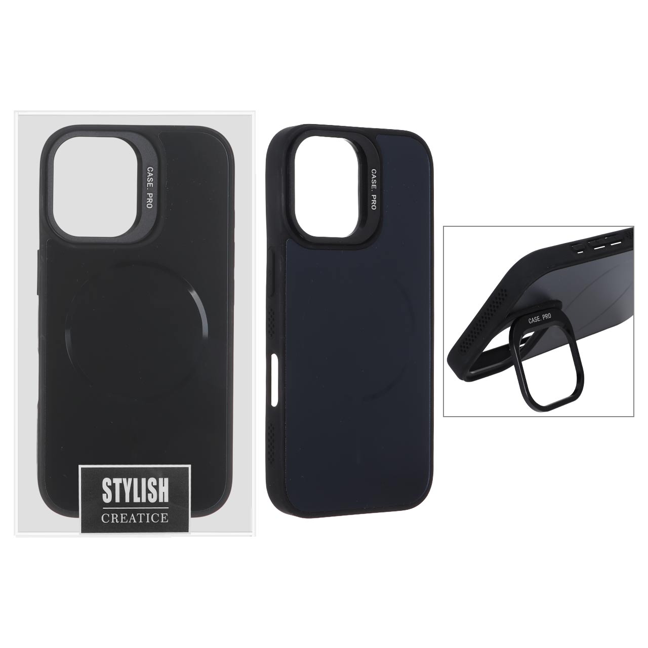 قاب اورجینال PVD Case Pro استندشو MagSafe مدل Apple iPhone 16 - مشکی (پک دار)