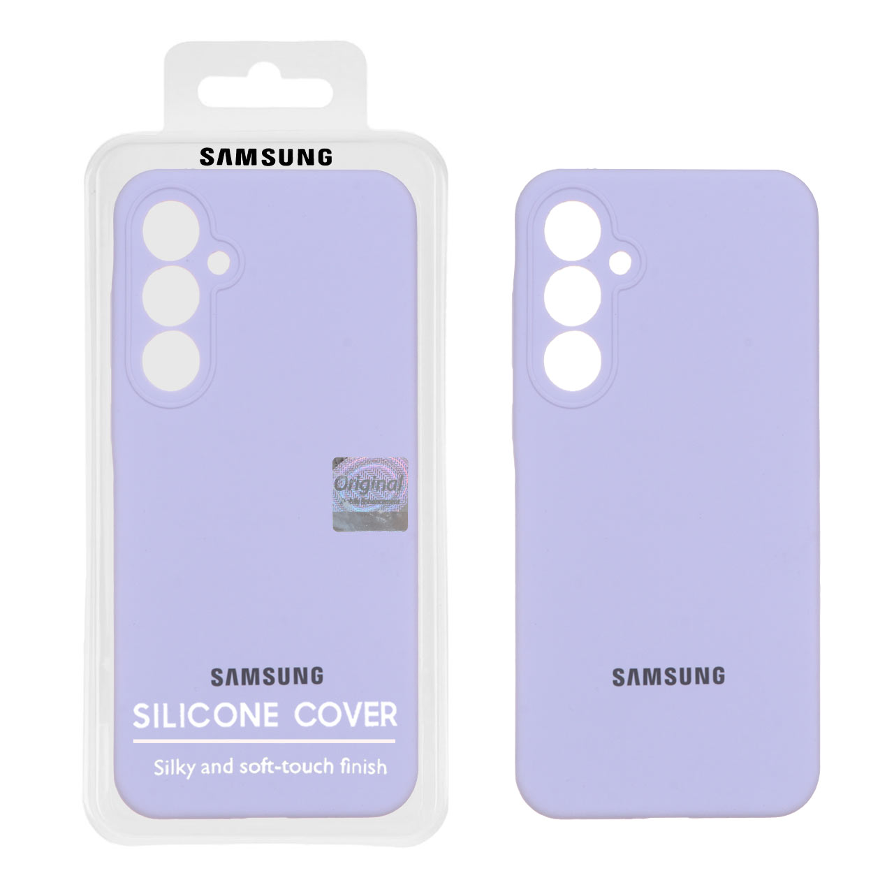 قاب سیلیکونی پاک کنی اورجینال Master Quality مدل Samsung Galaxy A55 - یاسی (پک دار)