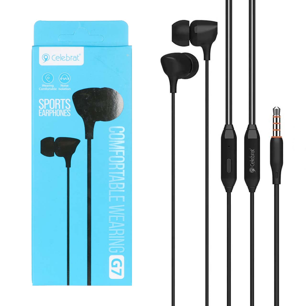 هندزفری با سیم Celebrat مدل G7 - مشکی - RYL