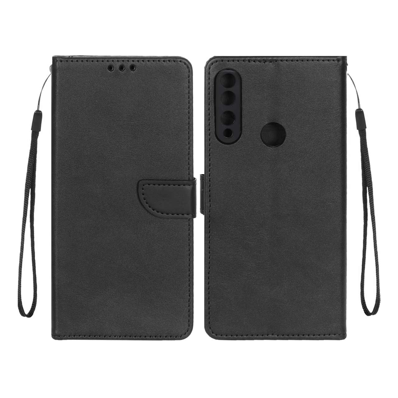 کیف چرمی موبایل مگنتی محافظ لنزدار Huawei Y9 Prime (2019) / Honor 9X - مشکی