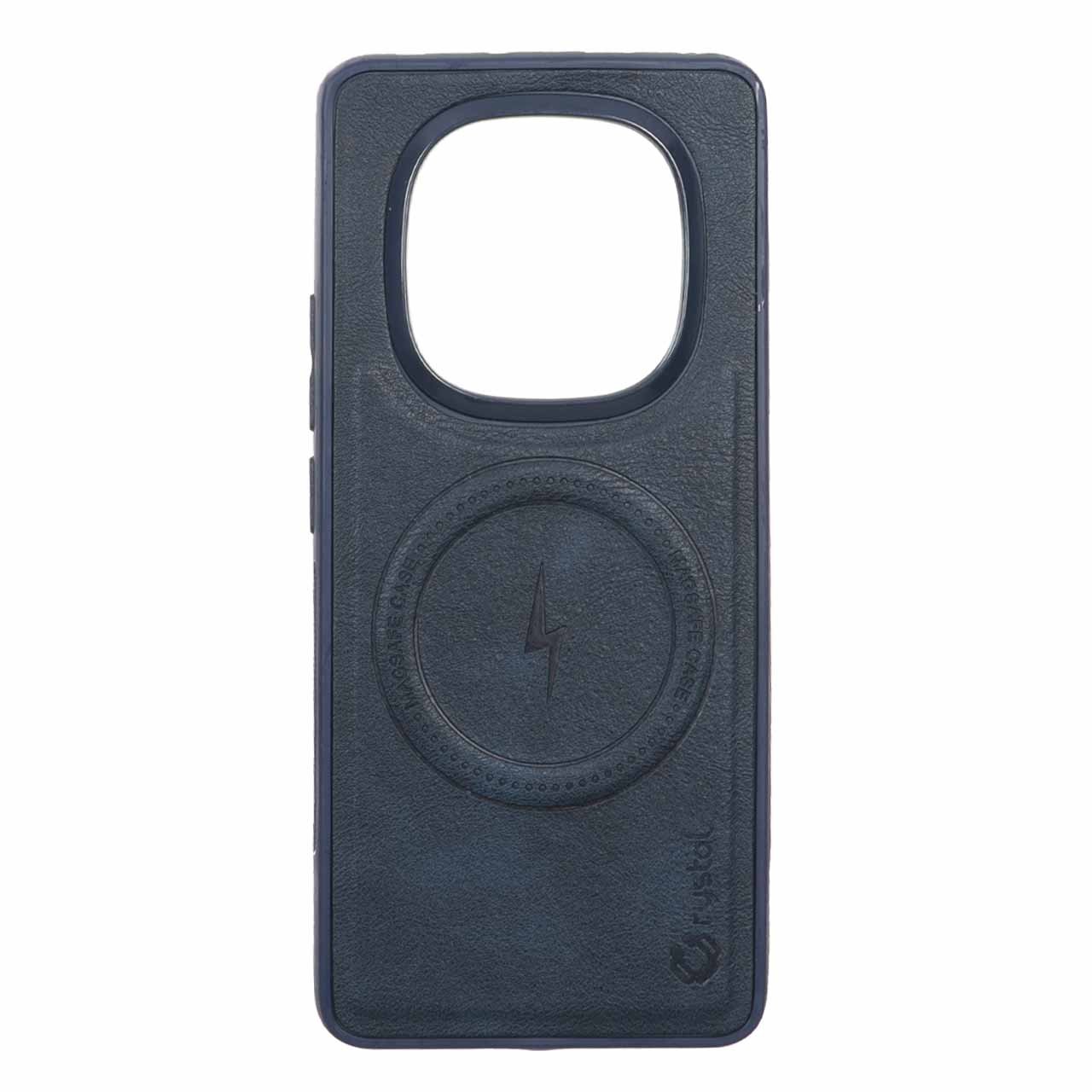 قاب Crystal طرح چرم MagSafe مدل Xiaomi Redmi Note 14 Pro 5G / Redmi Note 14 Pro Plus 5G / Poco X7 5G - سرمه ای