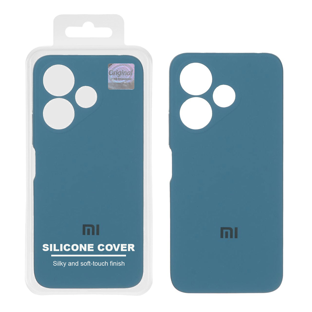 قاب سیلیکونی پاک کنی اورجینال Master Quality مدل Xiaomi Redmi 13X / Redmi 13 4G / Poco M6 4G - سبز کله غازی (پک دار)