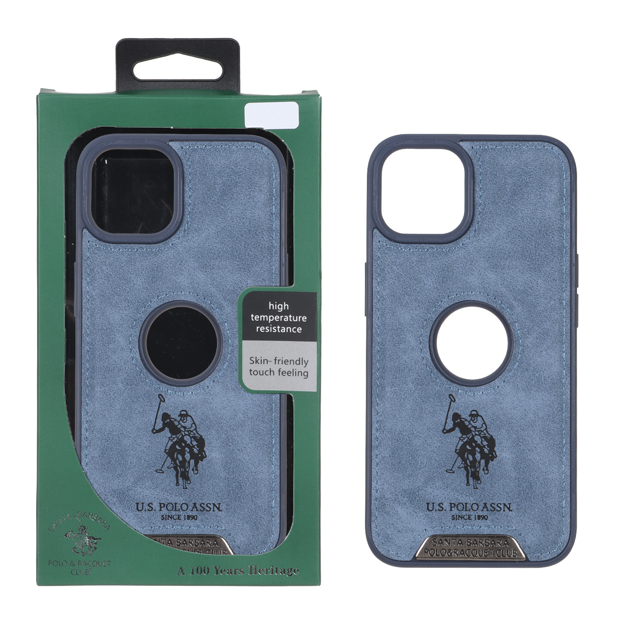 قاب اورجینال US Polo Assn جیر Apple iPhone 13 / iPhone 14 - آبی (پک دار)