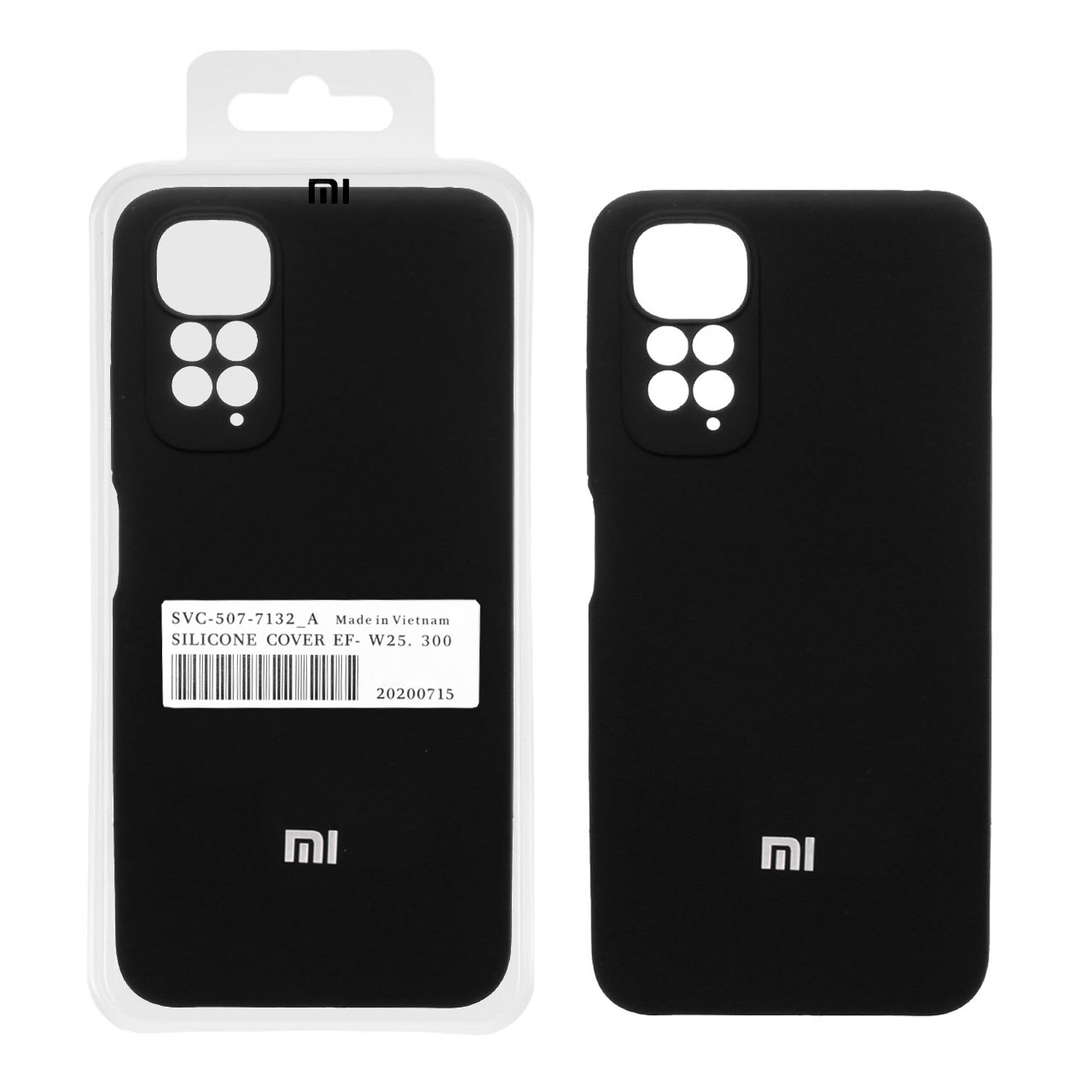 قاب سیلیکونی پاک کنی اورجینال درجه یک Xiaomi Redmi Note 11S / Redmi Note 11-4G - مشکی (پک دار)