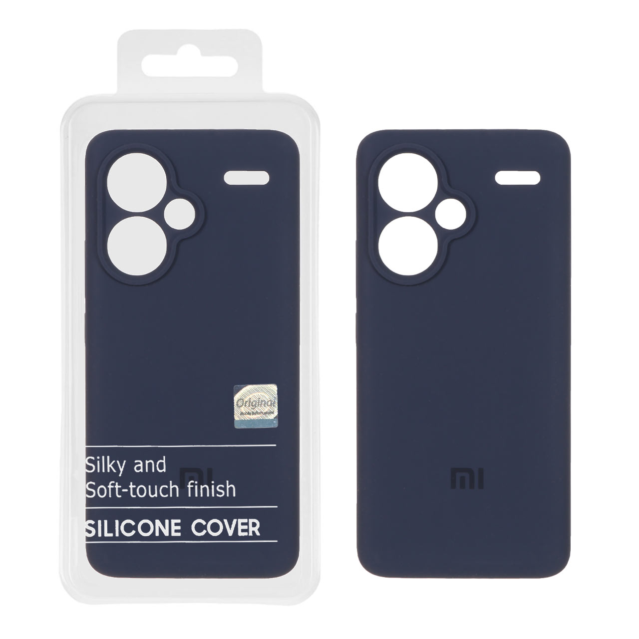 قاب سیلیکونی پاک کنی اورجینال Master Quality مدل Xiaomi Redmi Note 13 Pro Plus 5G - سرمه ای (پک دار)