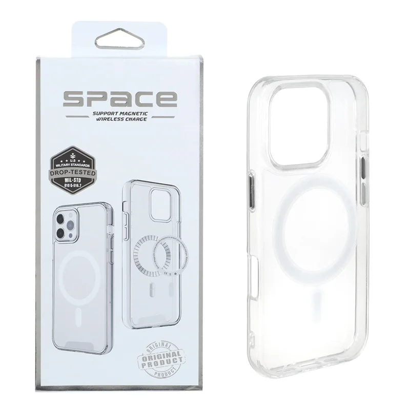 قاب اورجینال Space شفاف Magsafe مدل Apple iPhone 16 Pro (پک دار)