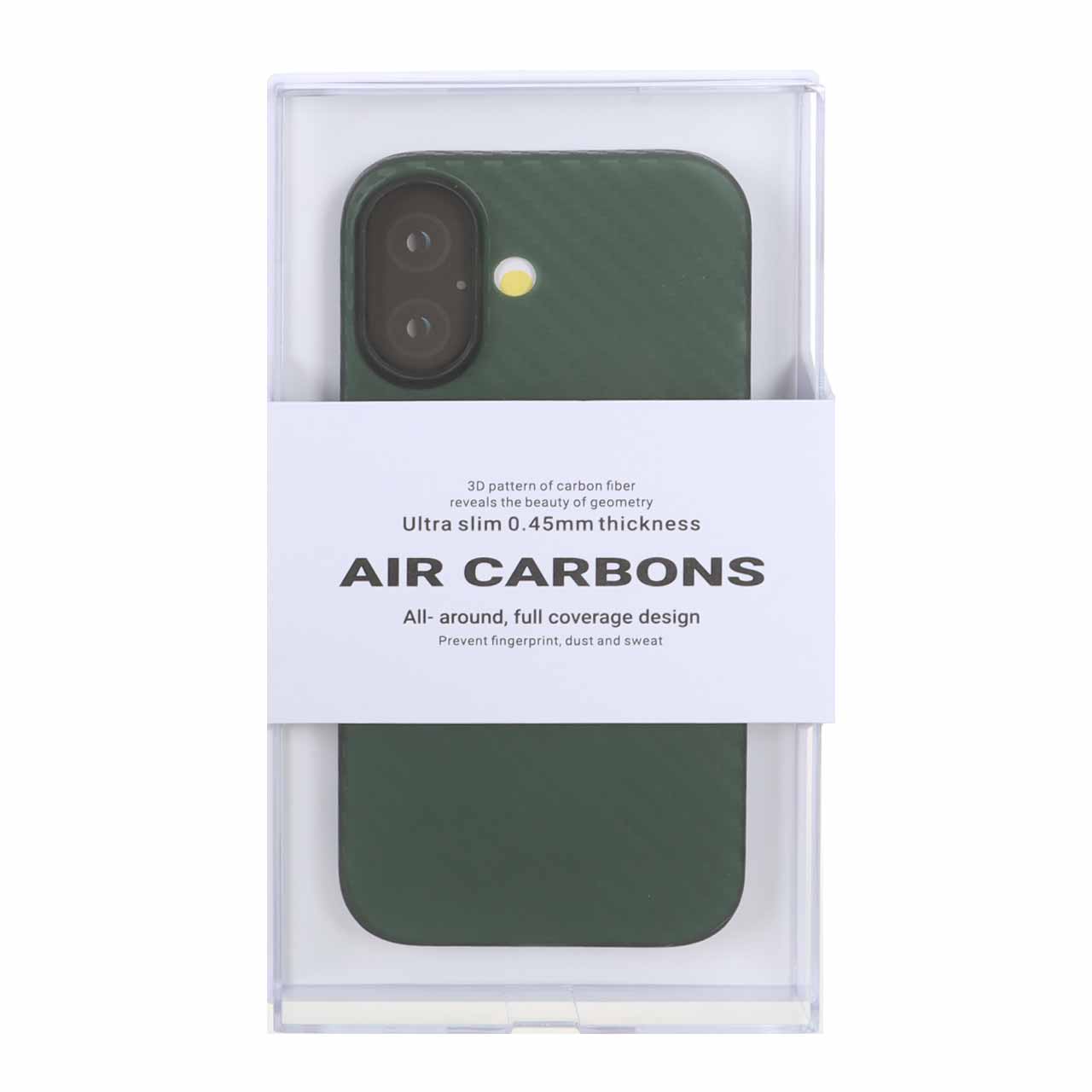 قاب محافظ لنزدار Original KZDoo Air Carbon مدل Apple iPhone 17 - سبز ( پک دار) - NTC