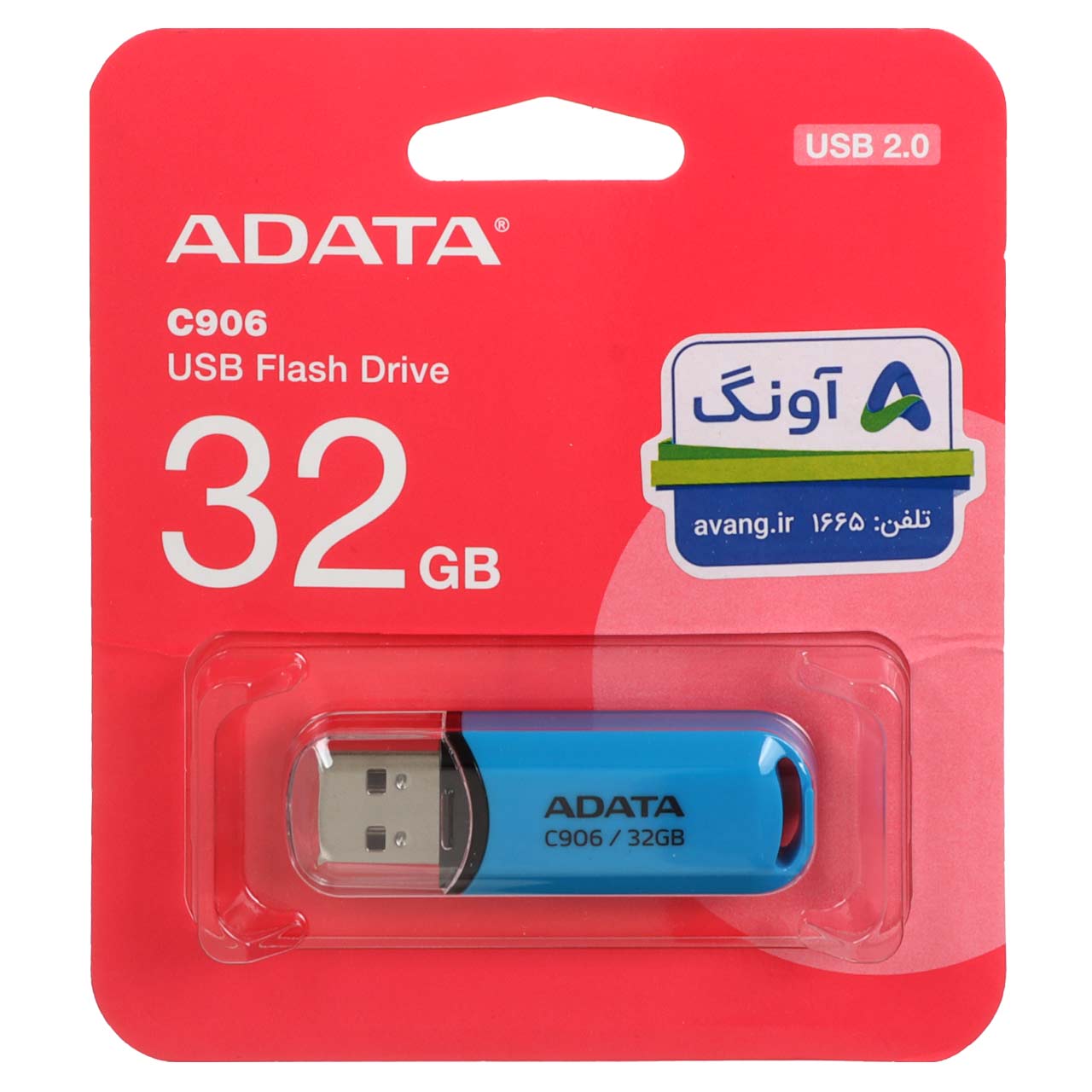 Adata C906 USB 2.0 Flash Memory - 32GB (گارانتی پنج ساله آونگ) آبی