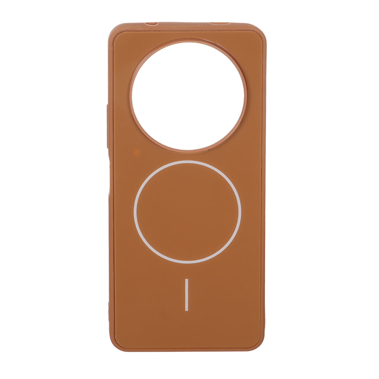 قاب M Pro پشت براق طرح مگ سیف Xiaomi Redmi A3 / A3x / Poco C61 - قهوه ای