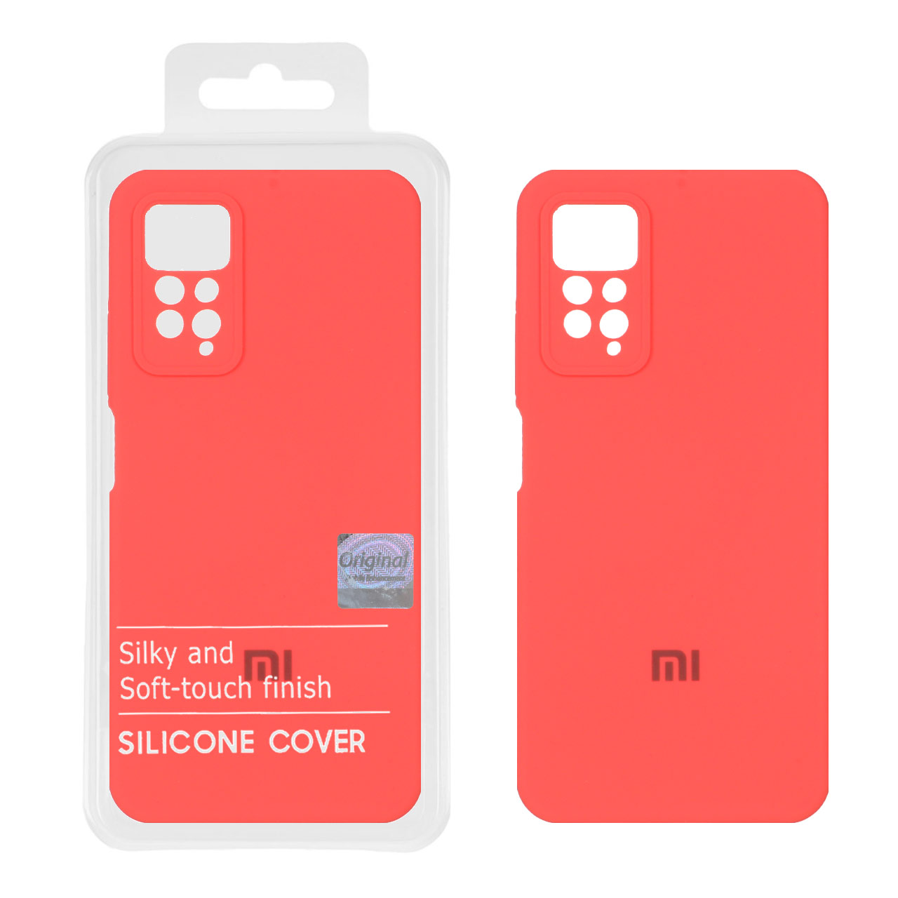 قاب سیلیکونی پاک کنی اورجینال Master Quality مدل Xiaomi Redmi Note 12 Pro 4G / Redmi Note 11 Pro - مرجانی (پک دار)