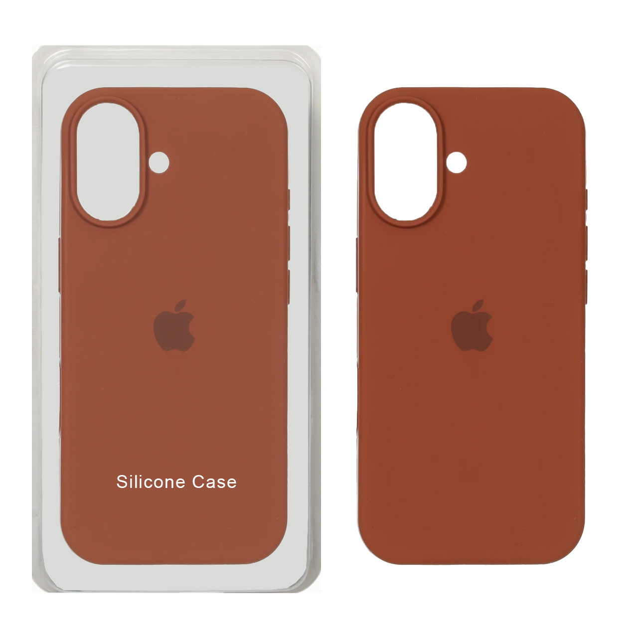 قاب سیلیکونی پاک کنی اورجینال Apple iPhone 17 - قهوه ای (پک اصلی)