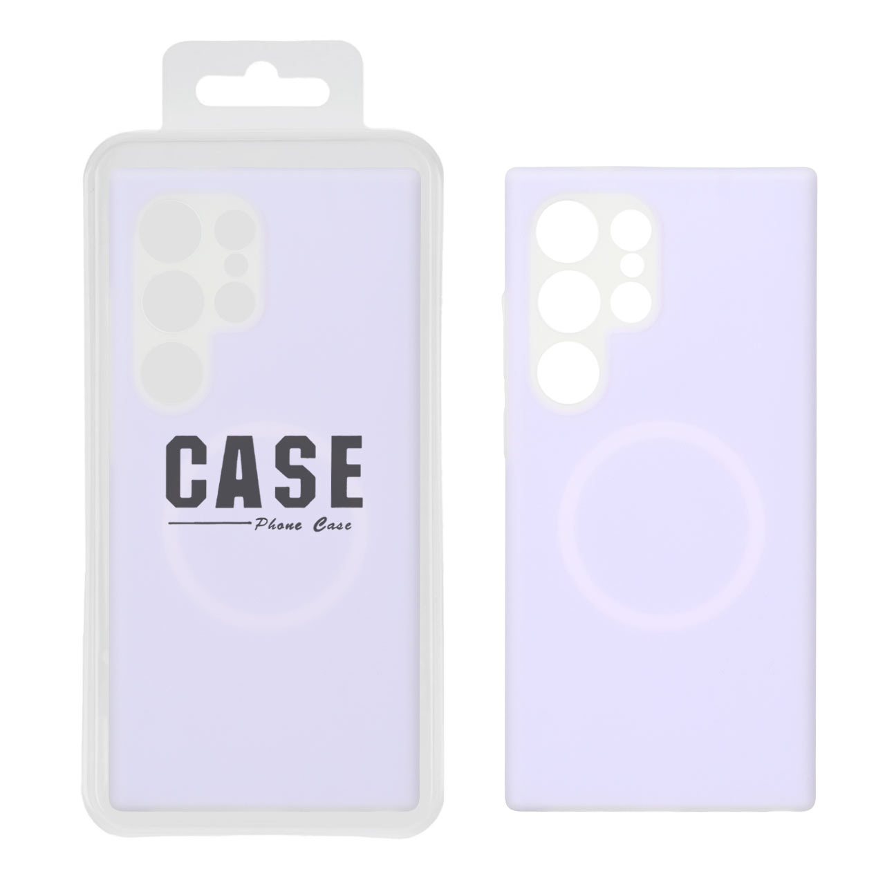 قاب سیلیکونی پاستیلی MagSafe مدل Samsung Galaxy S24 Ultra - یاسی (پک دار)