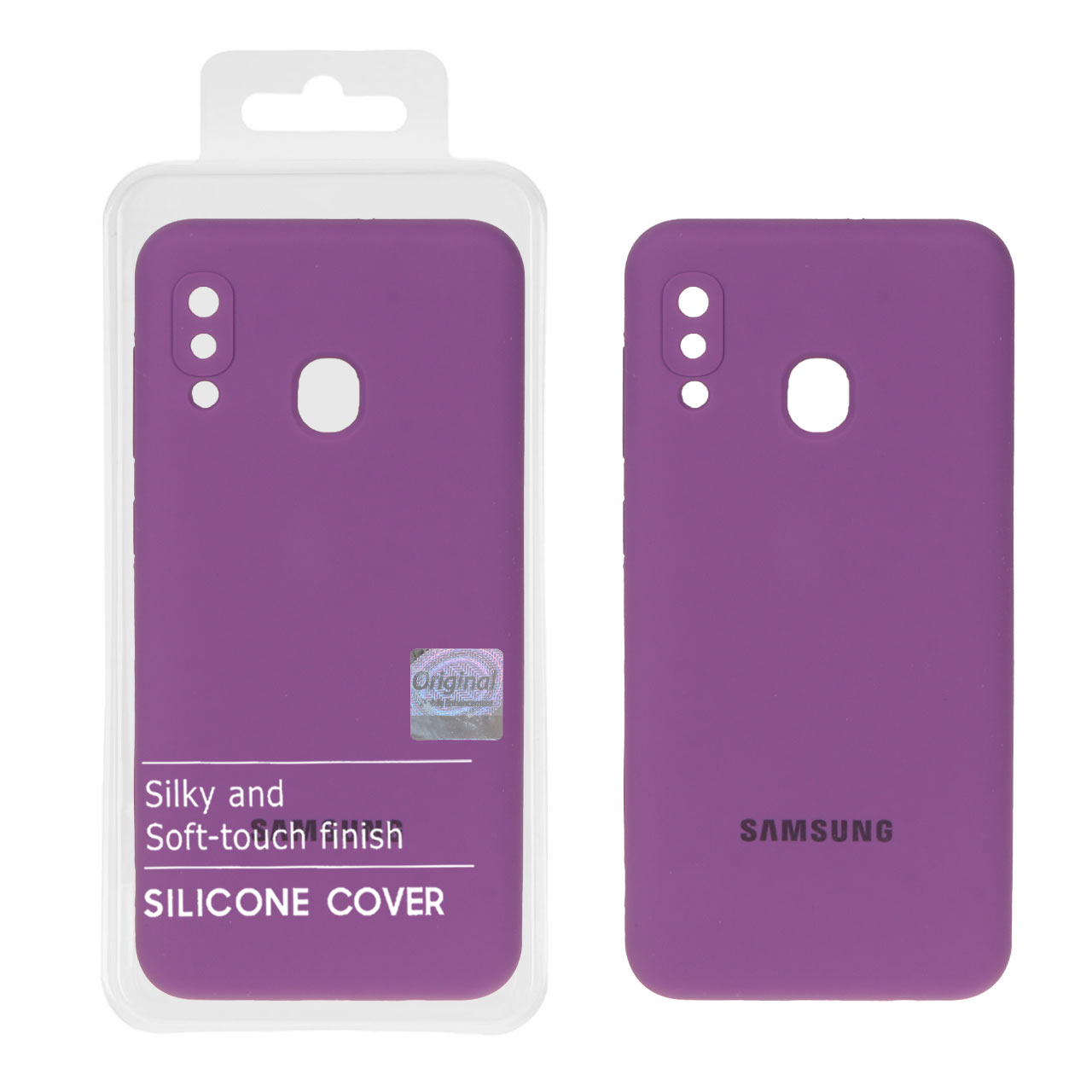 قاب سیلیکونی پاک کنی اورجینال Master Quality مدل Samsung Galaxy A30 / A20 - ارغوانی (پک دار)