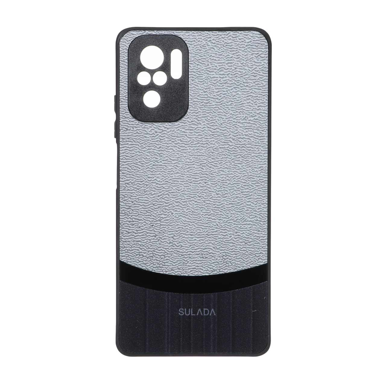 قاب SULADA دو تکه Texture مدل Xiaomi Redmi Note 10 4G / Redmi Note 10S / Poco M5S - طوسی