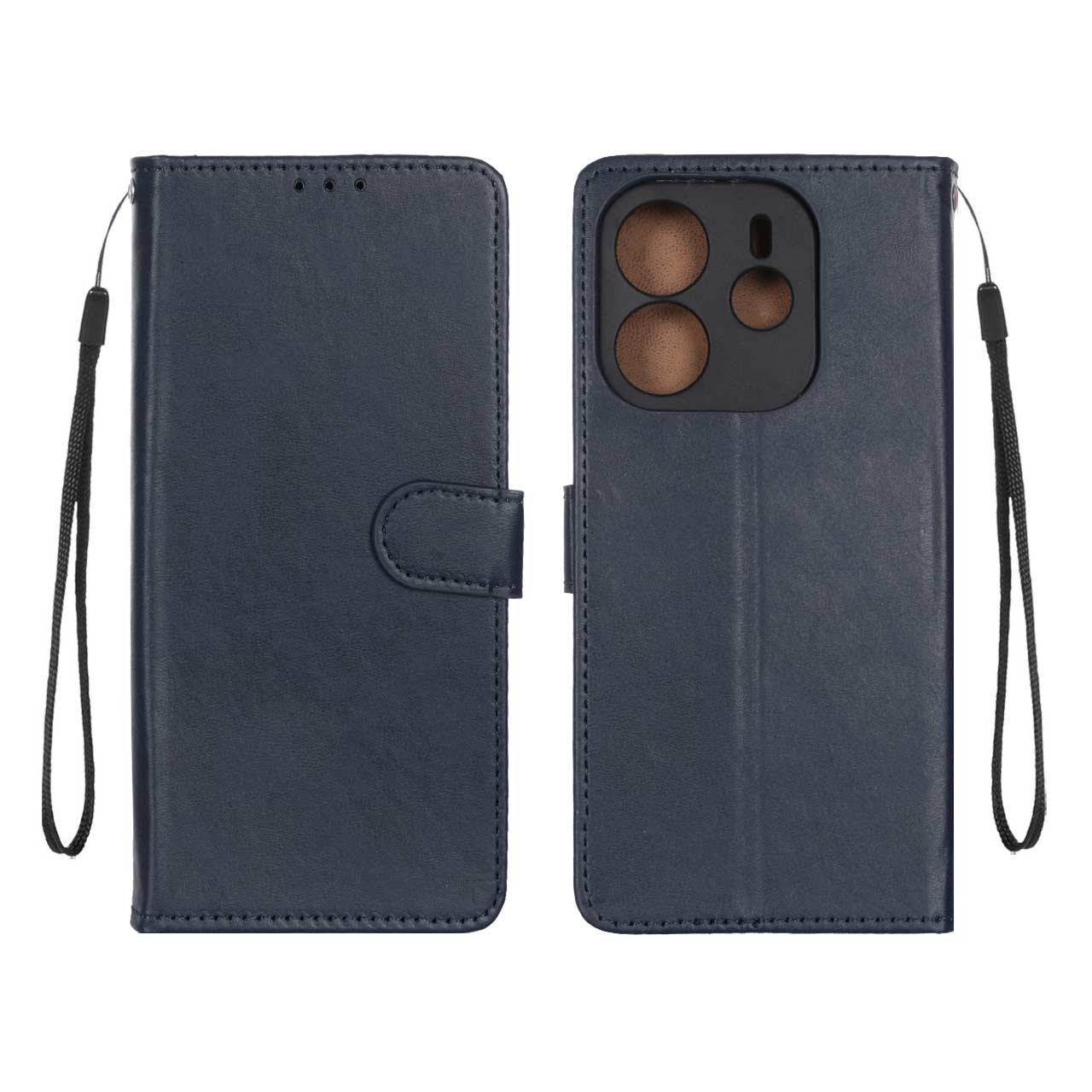 کیف موبایل مگنتی Xiaomi Redmi Note 14 4G - سرمه  ای