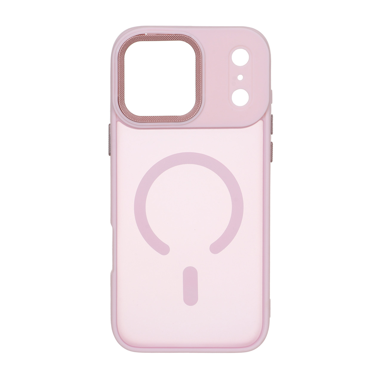 قاب مات لنز کربن طرح مگ سیف دور رنگی Apple iPhone 17 Pro Max - صورتی