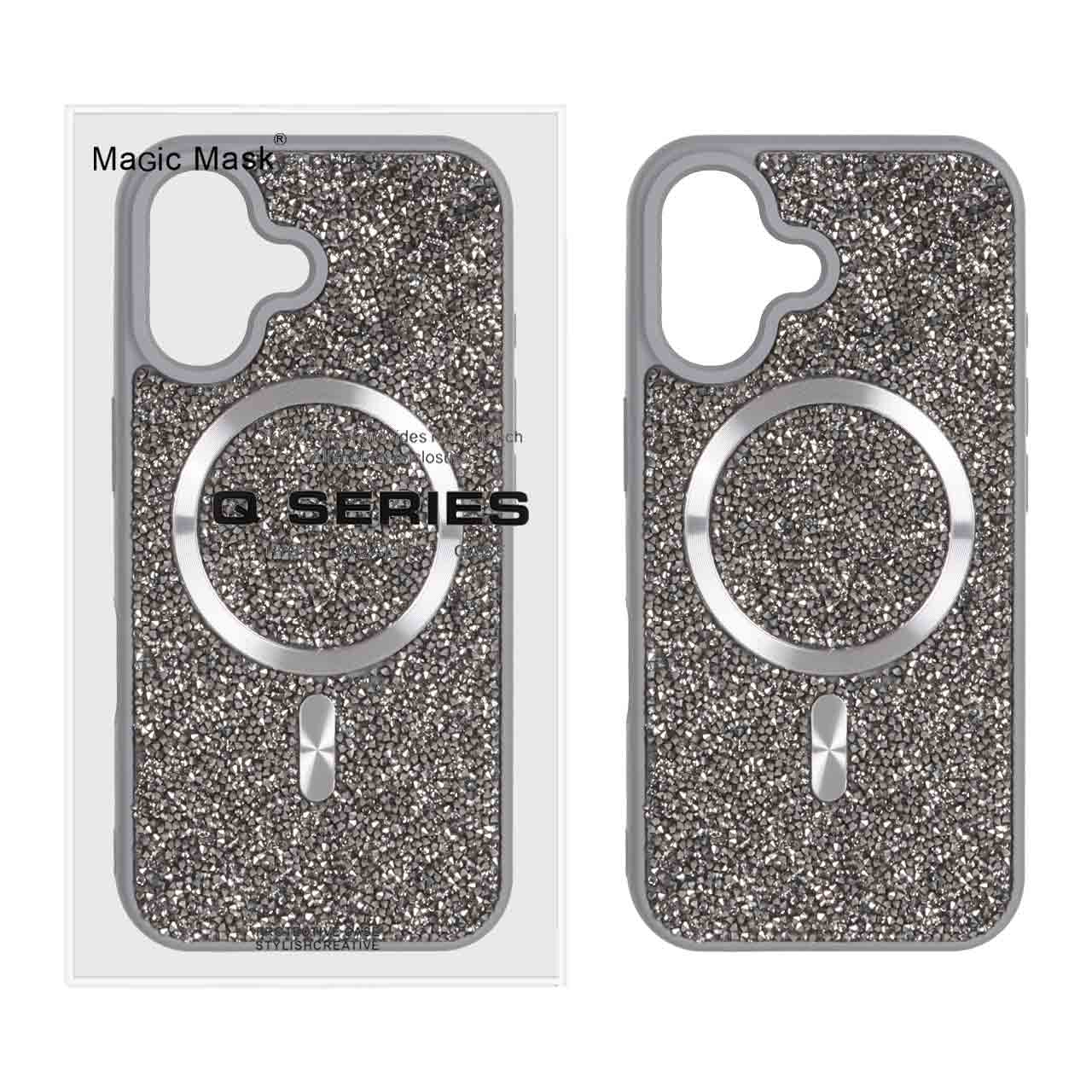 قاب اورجینال دیاموند Magsafe مدل Apple iPhone 16 - نقره ای (پک دار)