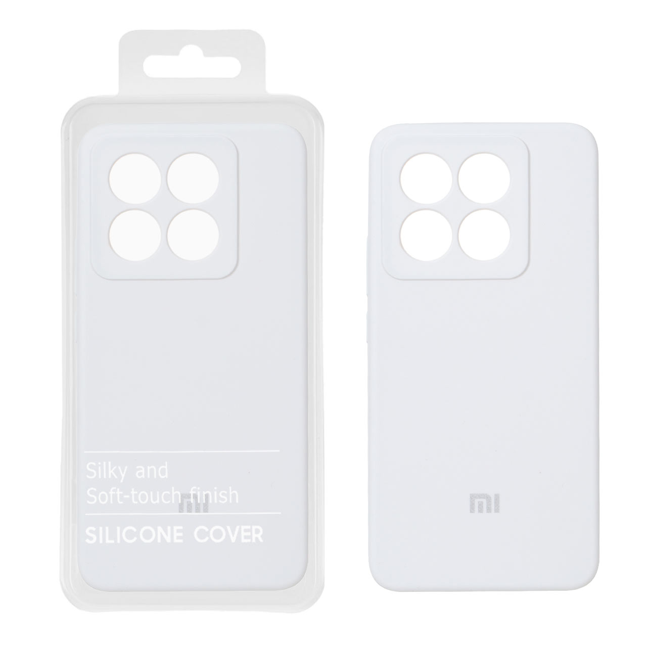 قاب سیلیکونی پاک کنی اورجینال درجه یک Xiaomi Mi 14T / Mi 14T Pro - سفید (پک دار) - NTC