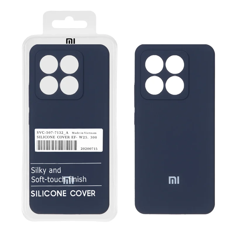 قاب سیلیکونی پاک کنی اورجینال درجه یک Xiaomi Mi 14T - سرمه ای تیره (پک دار)