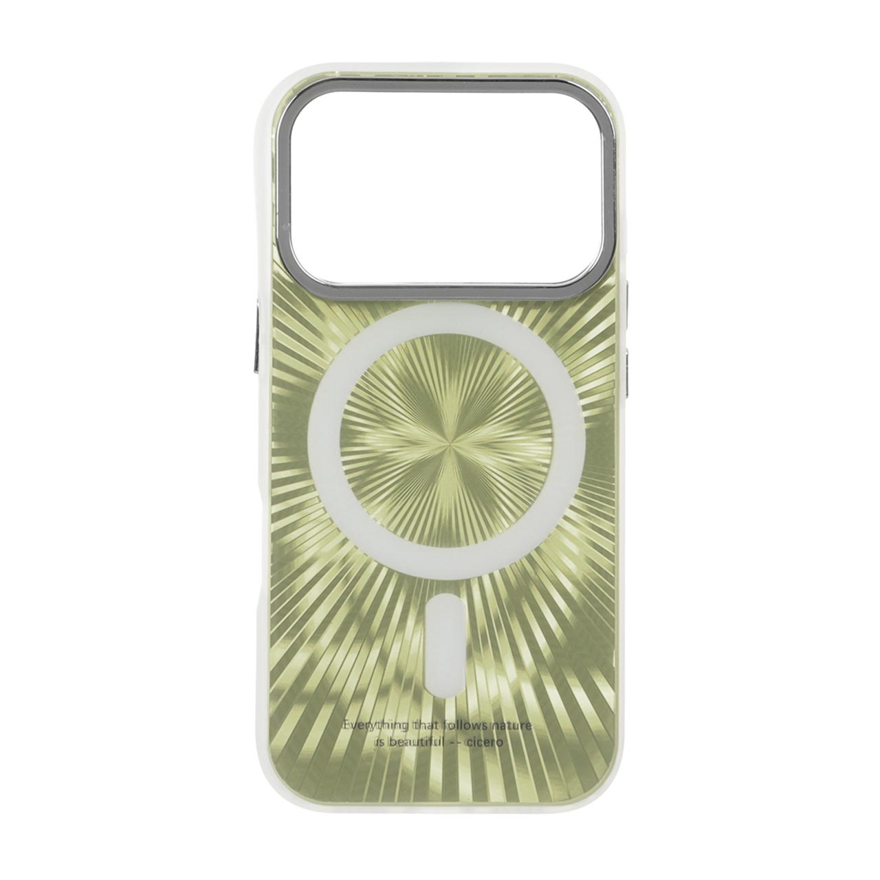 قاب Succinct الحمبرا طرح مگ سیف Apple iPhone 17 Pro - سبز زیتونی