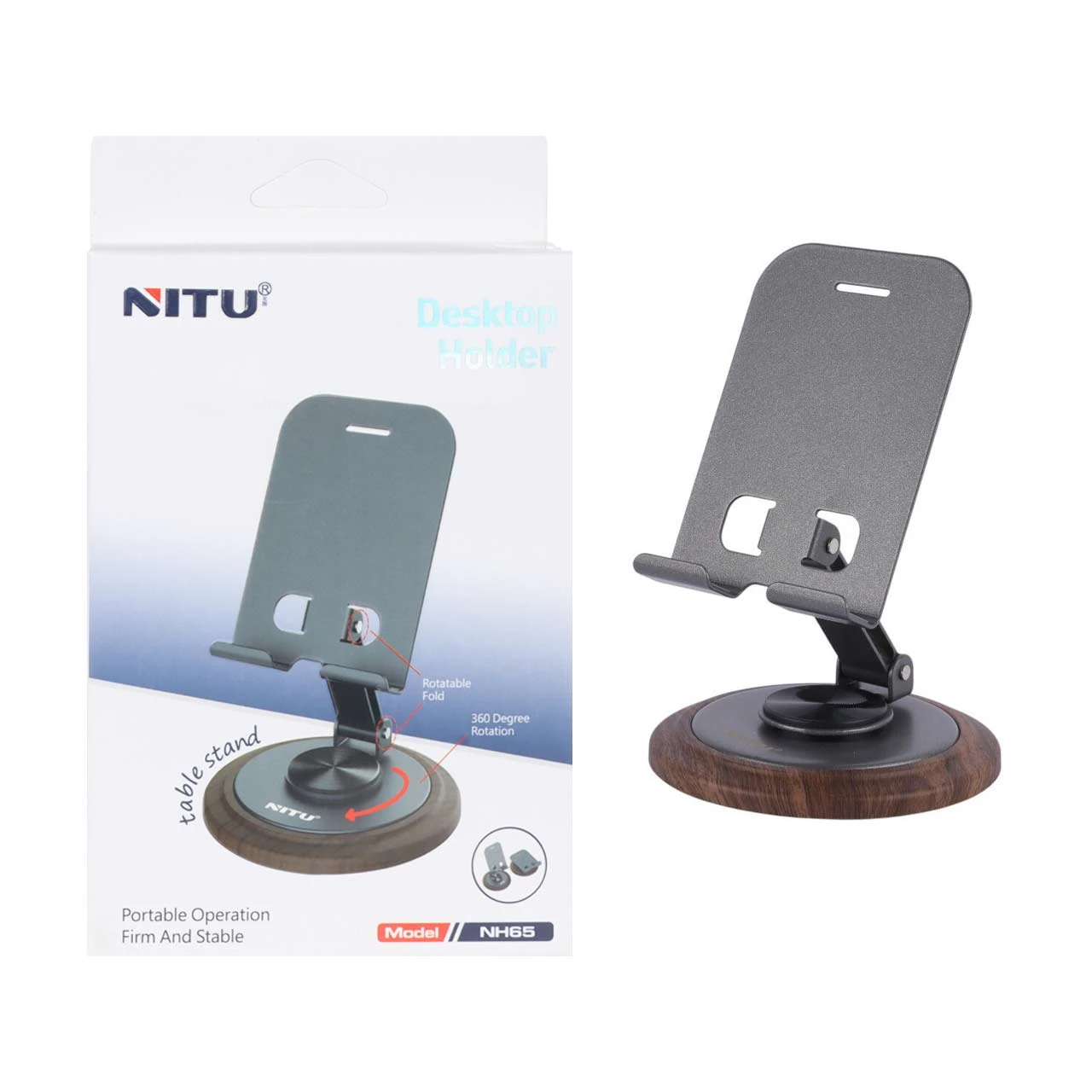 هولدر گوشی موبایل پایه دار Nitu مدل NH65 - مشکی