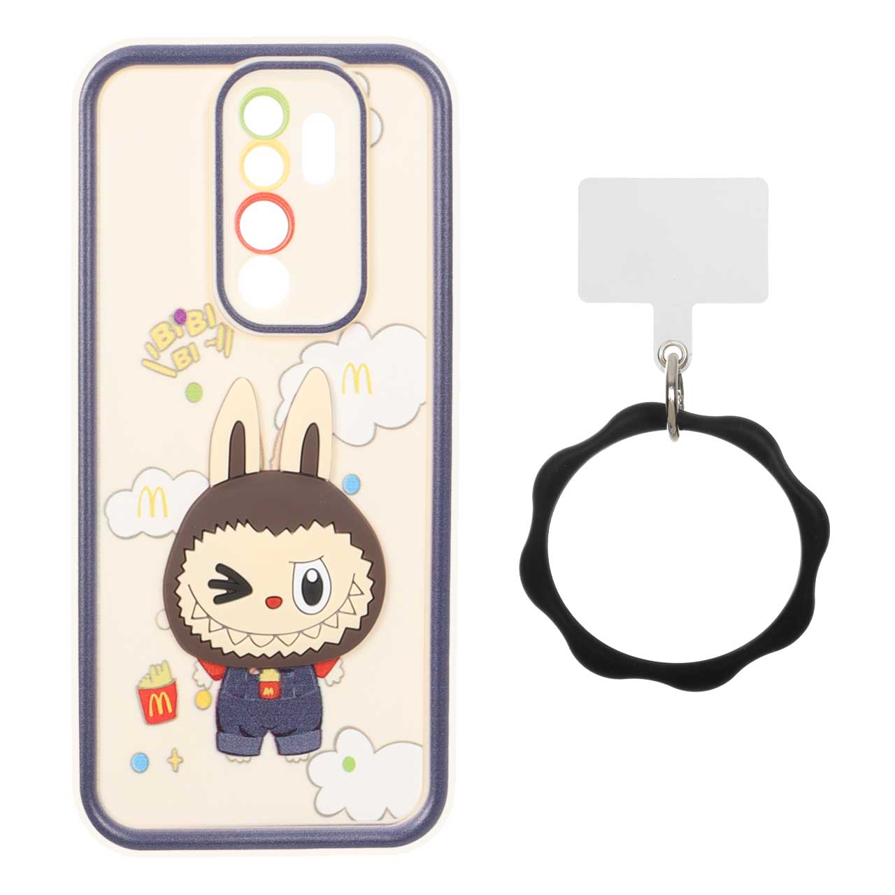 قاب Solid Case عروسک برجسته النگویی Xiaomi Redmi Note 8 Pro - طرح 229