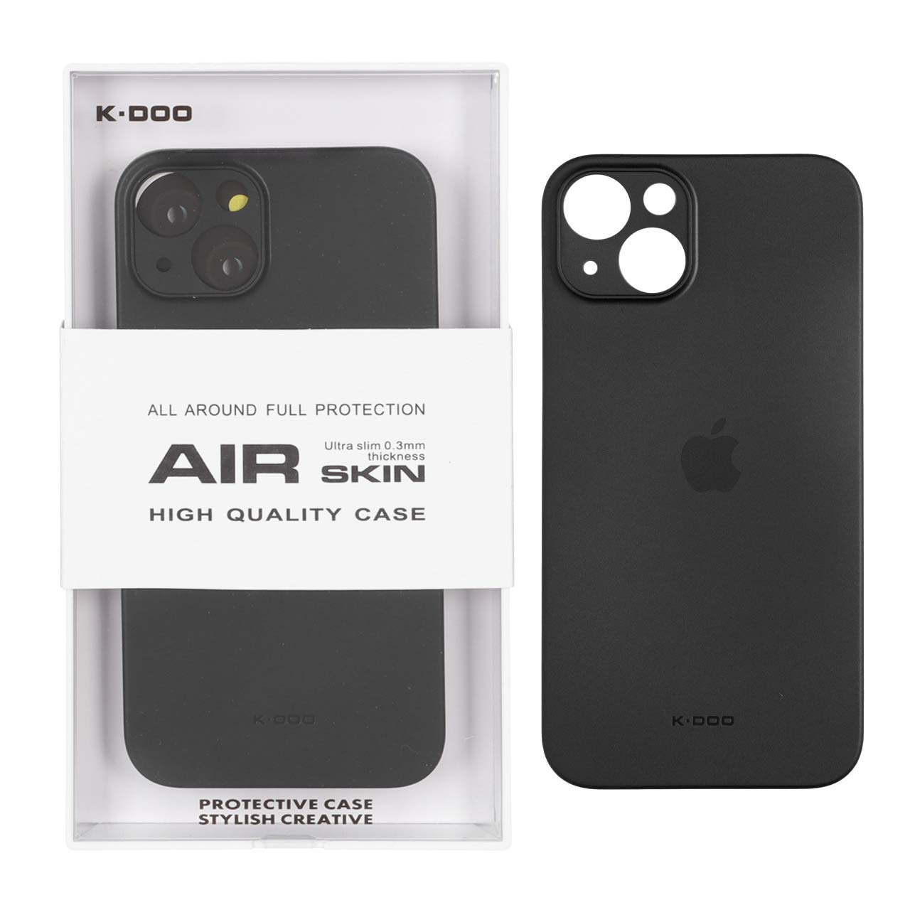 قاب Original KZDoo Air Skin مدل Apple iPhone 13 / iPhone 14 - مشکی (پک دار) - NTC