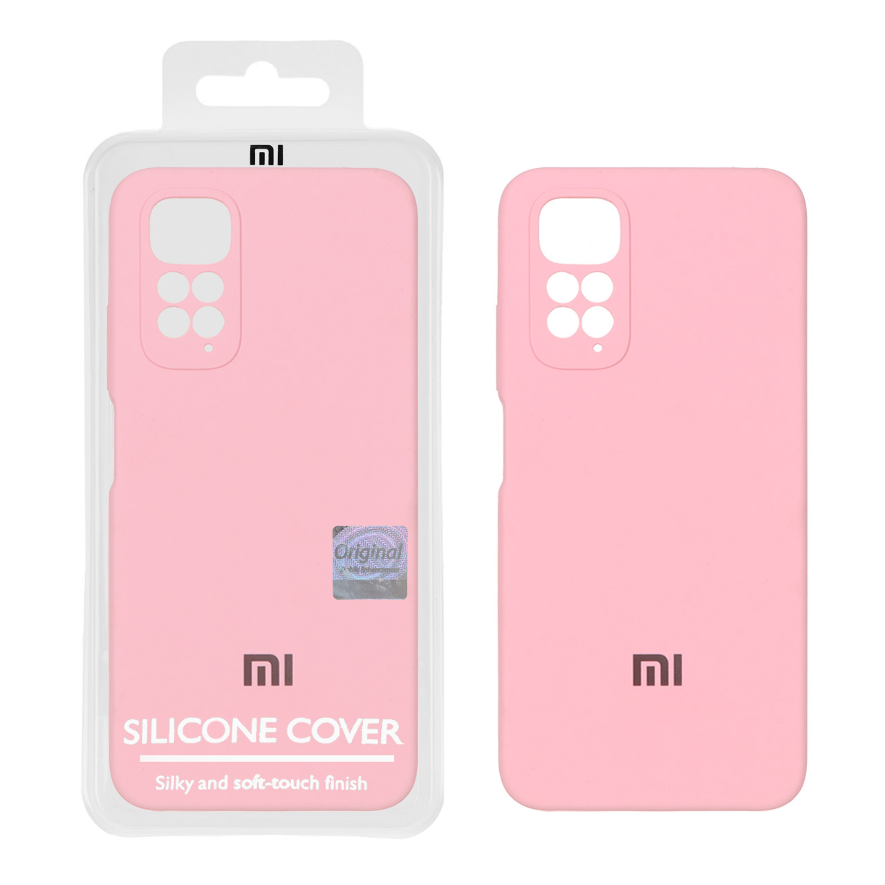 قاب سیلیکونی پاک کنی اورجینال Master Quality مدل Xiaomi Redmi Note 11 4G / Redmi Note 11S - صورتی (پک دار)
