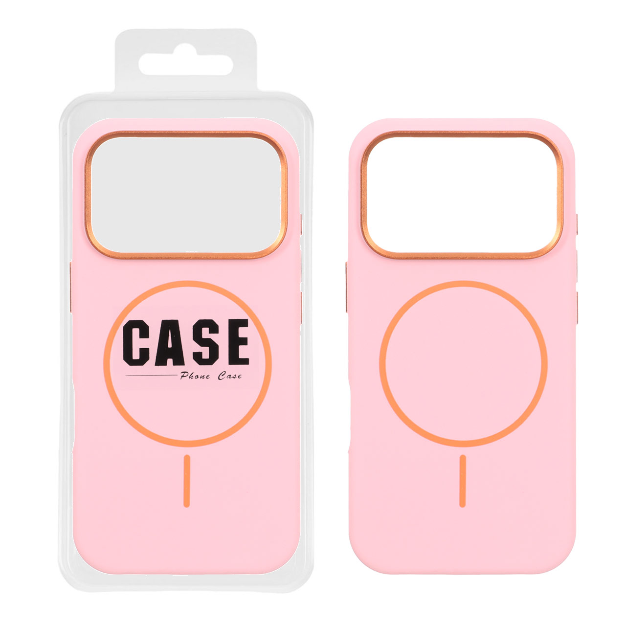 قاب سیلیکونی پاک کنی اورجینال درجه یک MagSafe لنز فلزی Apple iPhone 17 Pro - صورتی (پک دار) - MPS