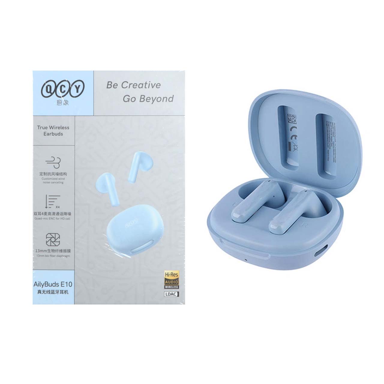 ایرفون بی سیم QCY مدل Ailybuds E10 - آبی  (گارانتی تعویض یکساله شرکتی)