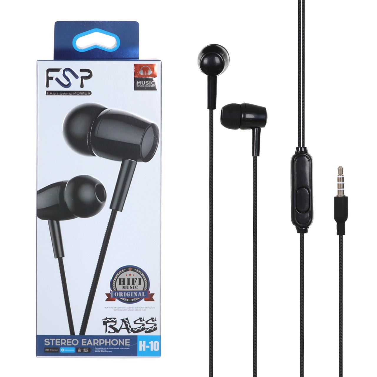 هندزفری با سیم FSP مدل H-10 - مشکی - BSA