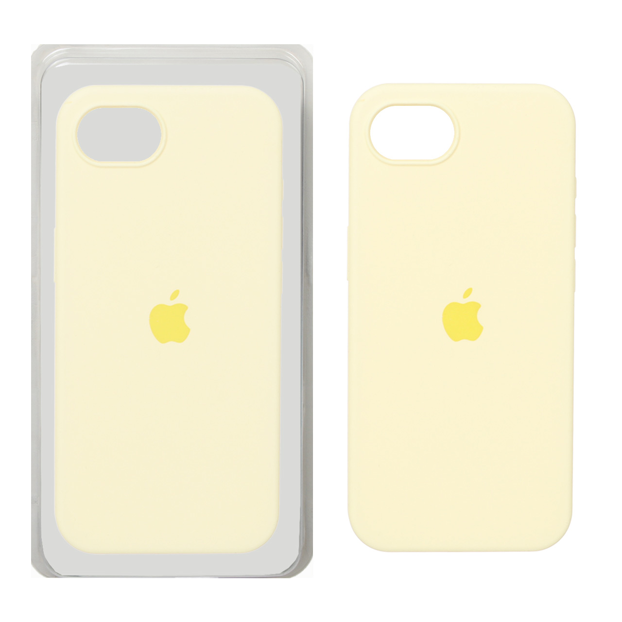 قاب سیلیکونی پاک کنی اورجینال Apple iPhone 16e - لیمویی (پک اصلی)