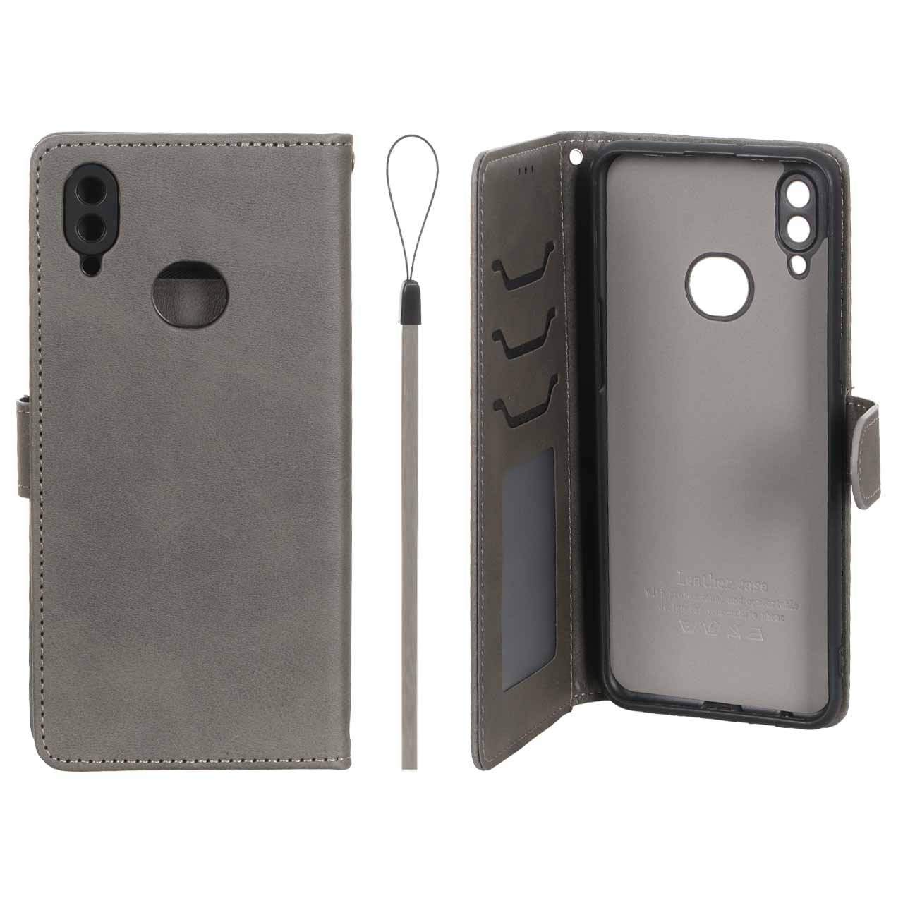 کیف موبایل مگنتی درجه یک داخل خز MNC Plus مدل Samsung Galaxy A10s - خاکستری