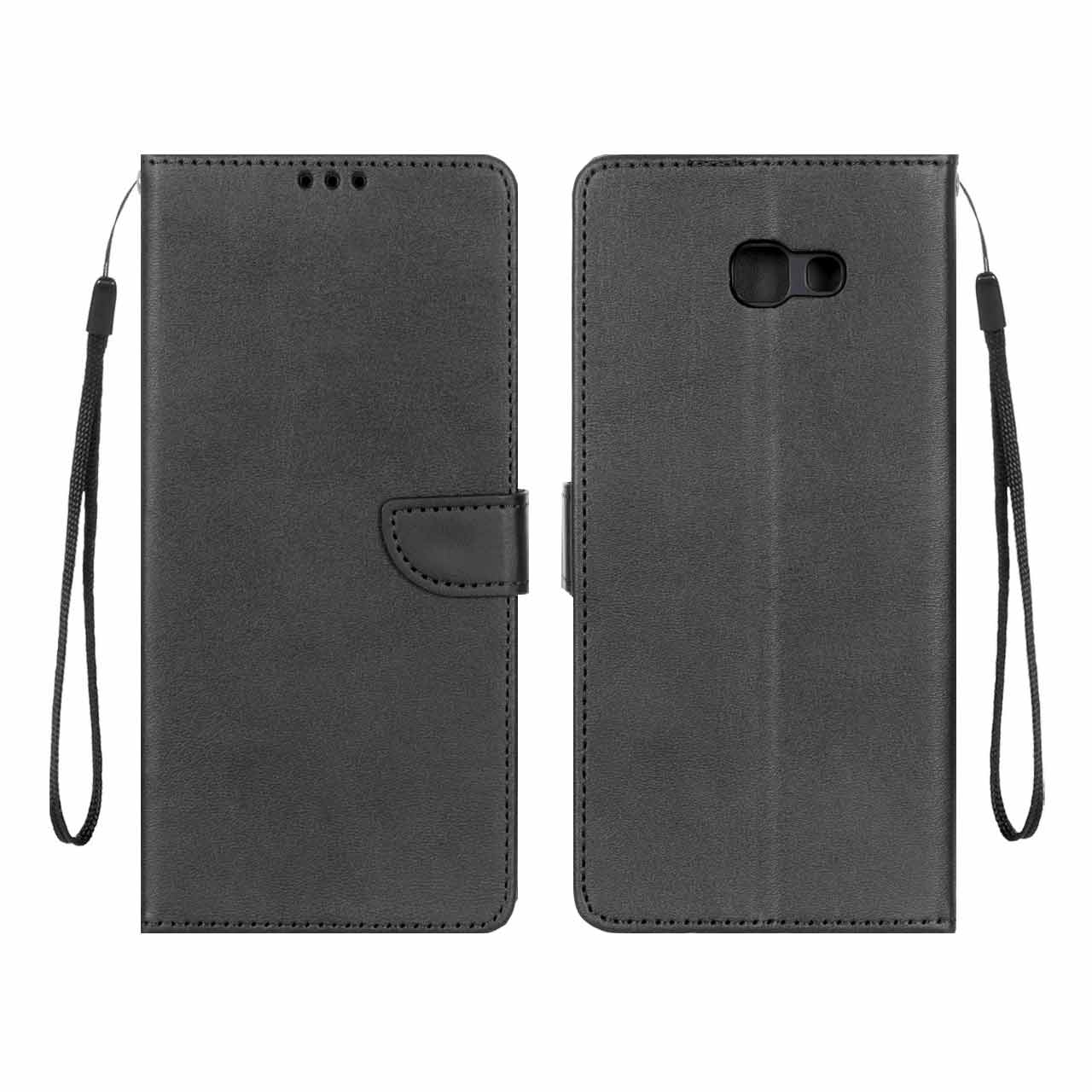 کیف چرمی موبایل مگنتی محافظ لنزدار Samsung Galaxy A720 / A7 (2017) - مشکی