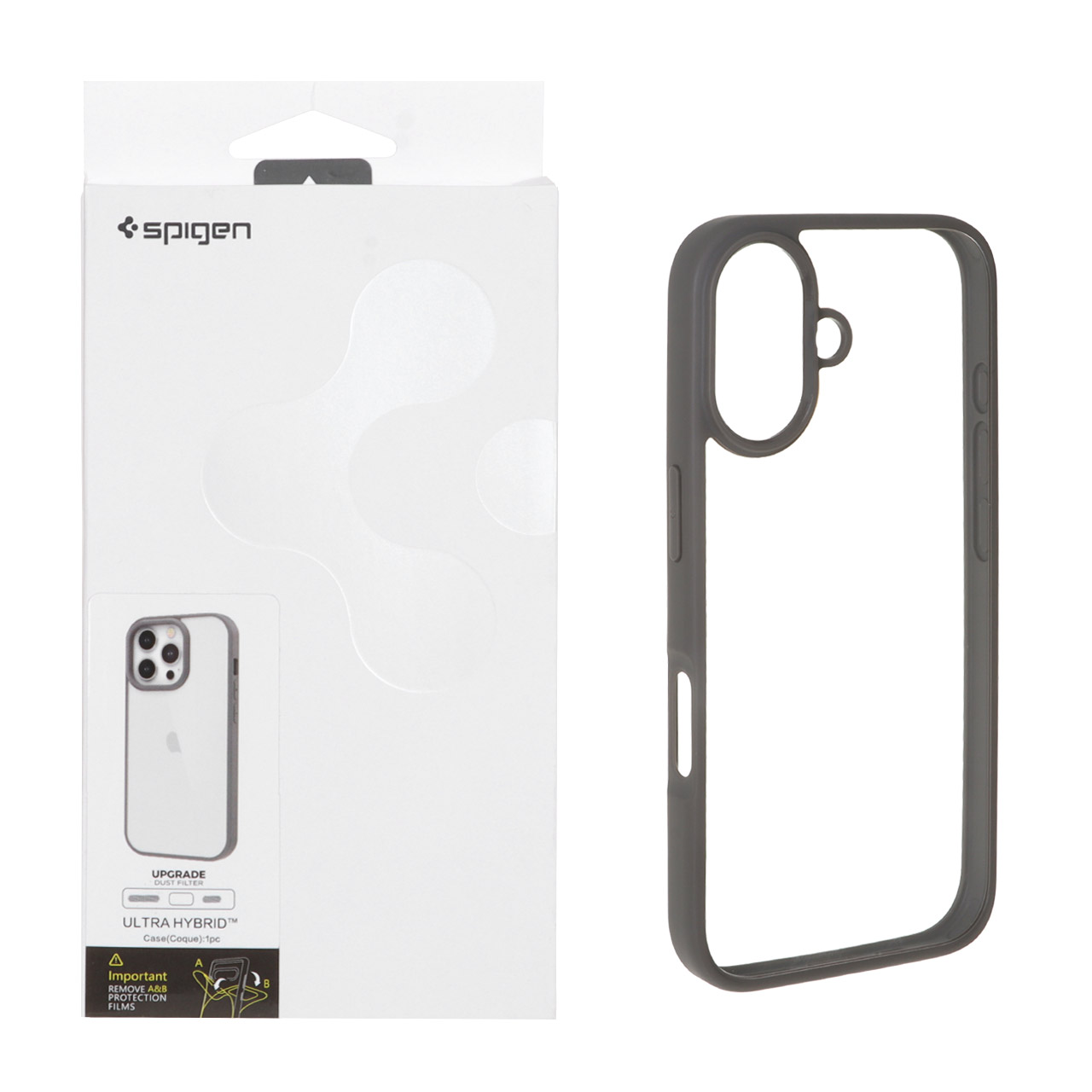 قاب اورجینال Spigen با توری اسپیکر فلزی Apple iPhone 16 - طوسی (پک دار)