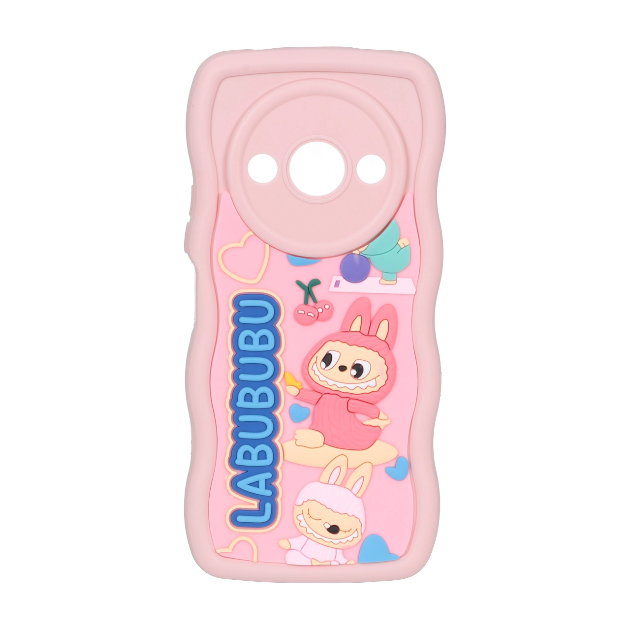 قاب کنگره ای عروسک برجسته محافظ لنزدار Xiaomi Redmi A3 / A3x / Poco C61 - طرح 9