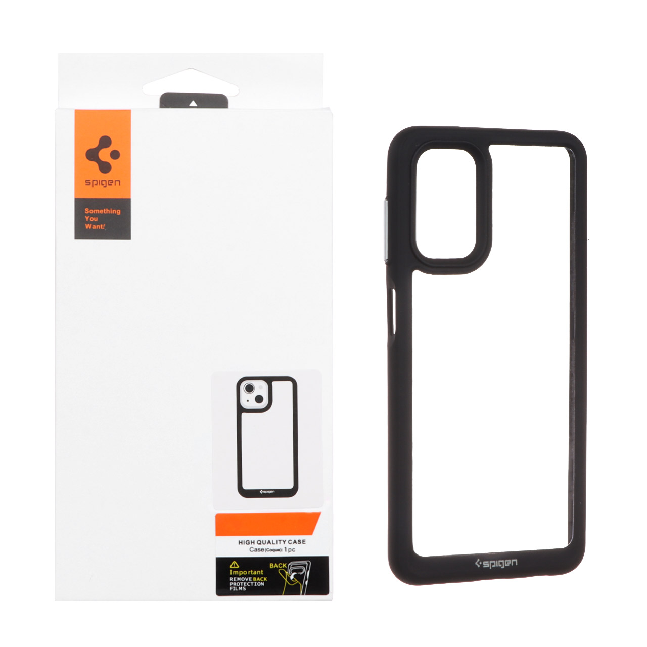 قاب اورجینال Spigen مدل Samsung Galaxy A13 4G / A13 5G / A04s / M13 4G / F13 - شفاف مشکی