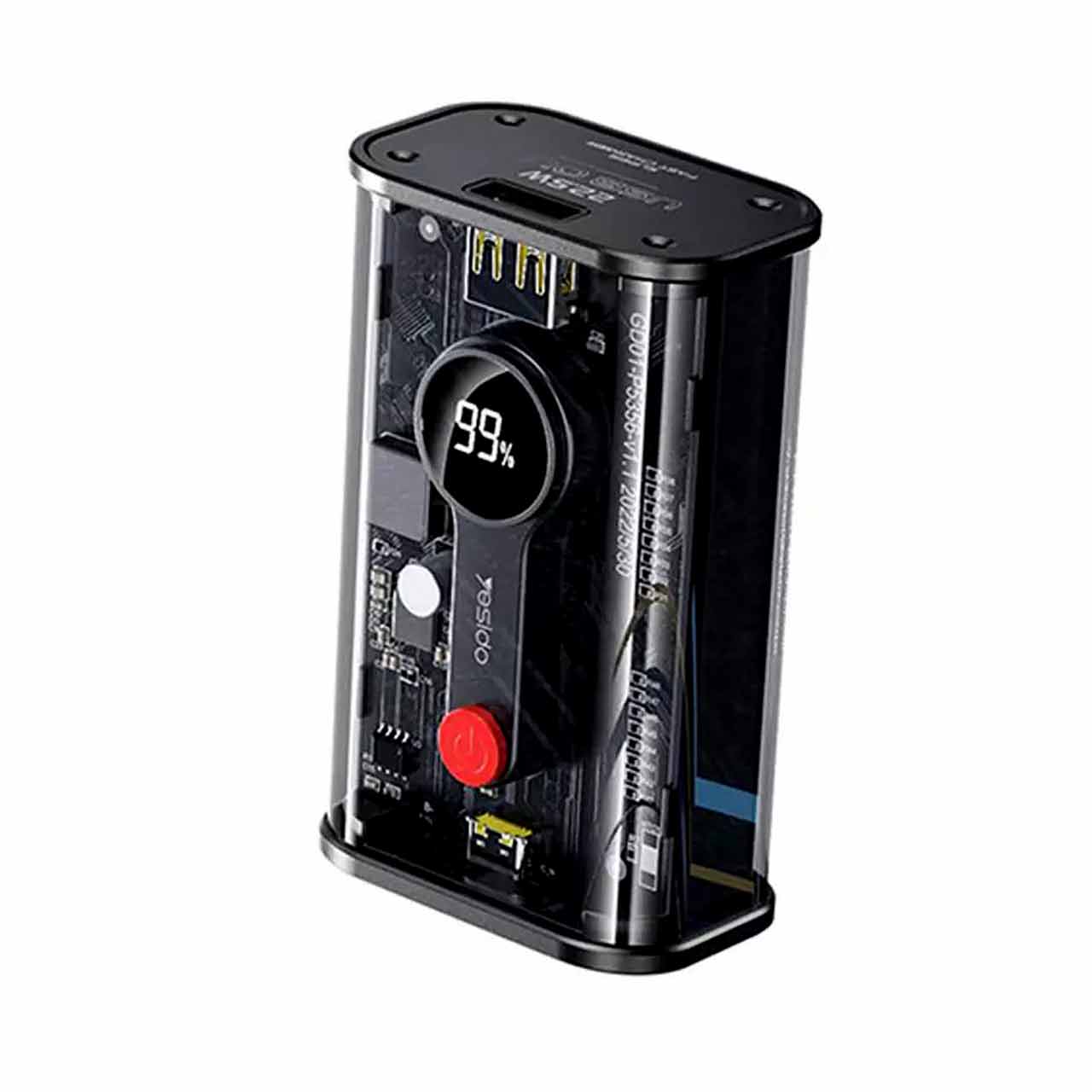 پاوربانک PD و فست شارژ Yesido 20W 10000mAh مدل YP35 - مشکی (گارانتی 18 ماه تعویض نیکان همراه)