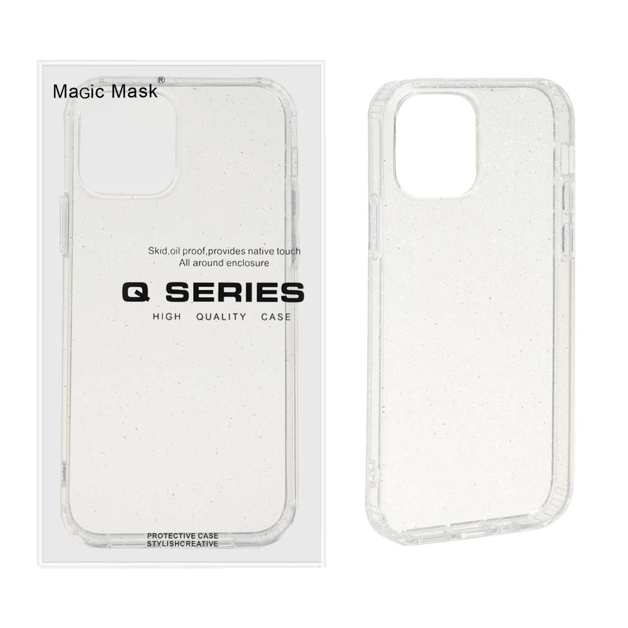 قاب اورجینال پشت سخت شفاف اکلیلی Apple iPhone 12 / iPhone 12 Pro (پک دار)