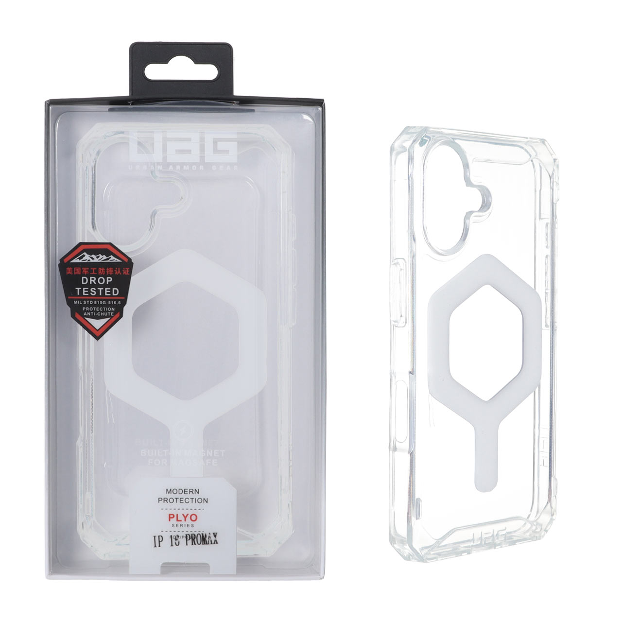 قاب اورجینال UAG شفاف پشت سخت Magsafe مدل Apple iPhone 16 - (پک دار)