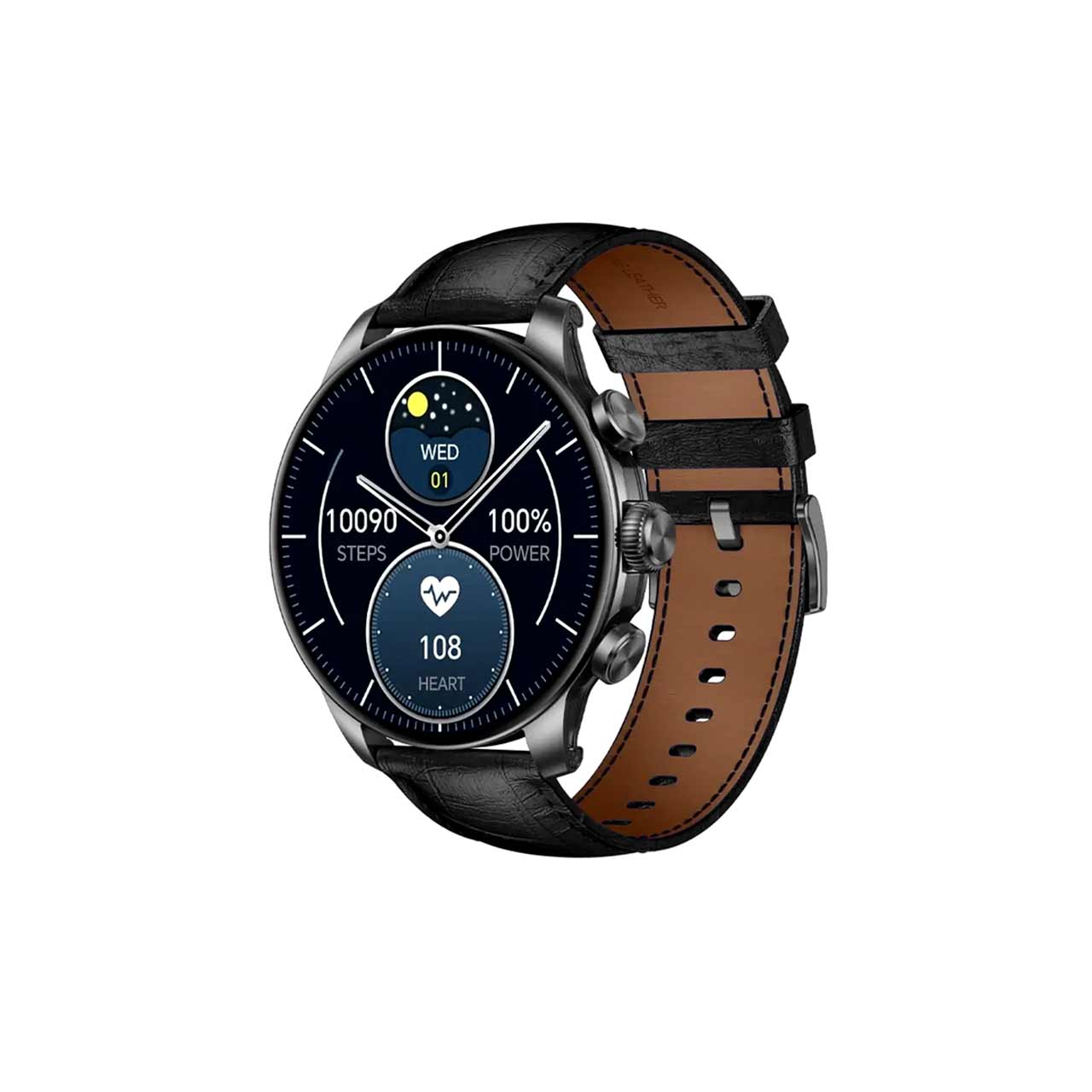 ساعت هوشمند Glorimi مدل GX CLASSIC FIT - مشکی قهوه ای (گارانتی 12 ماهه شرکتی)